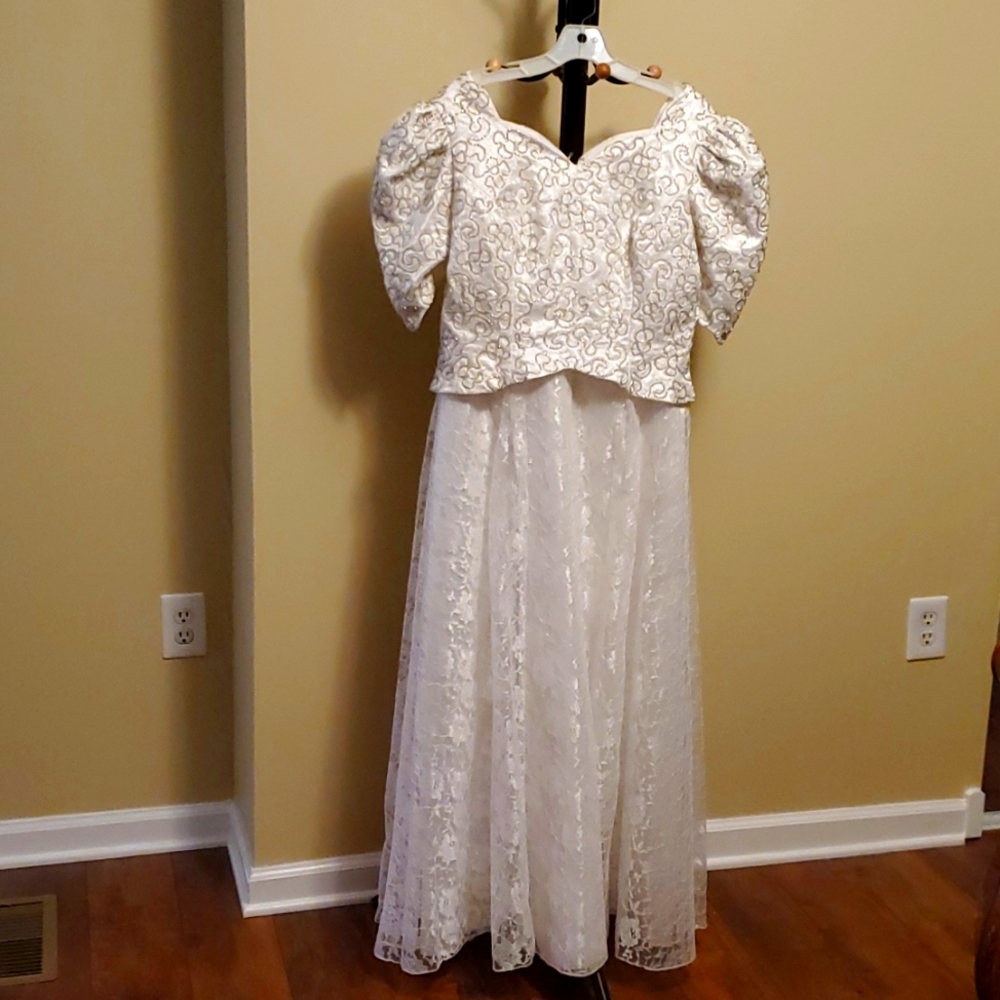 White Formal Dress  Sz 14..